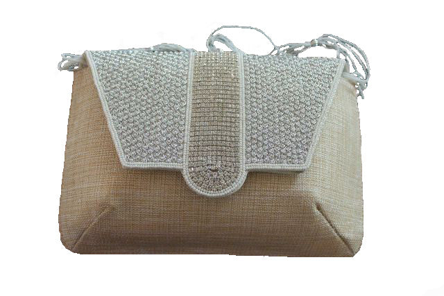 beaded bridal bag white envelope