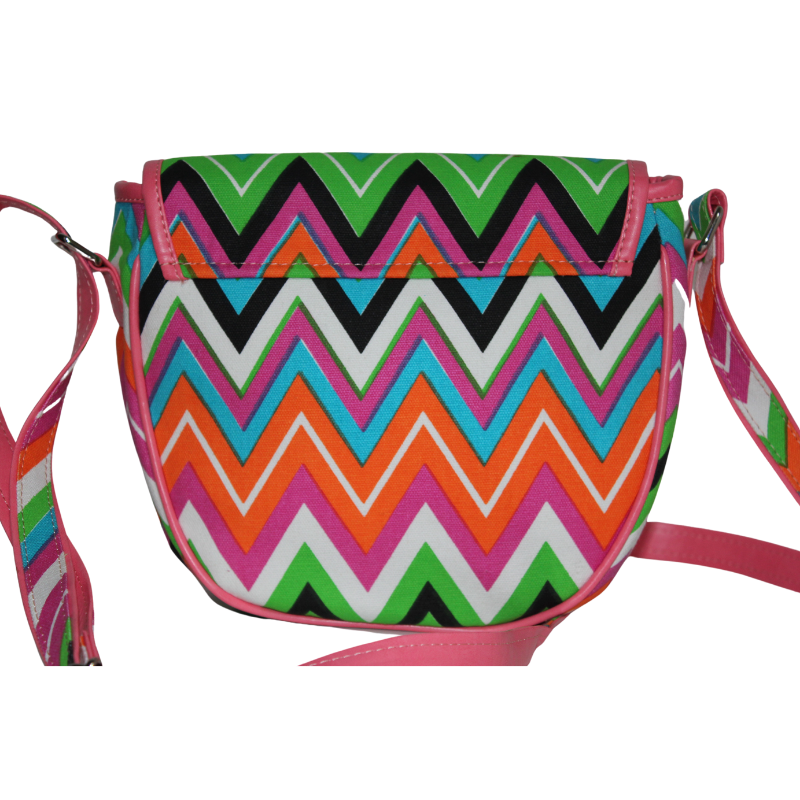 deidaa canvas crossbody bag pink chevron back view