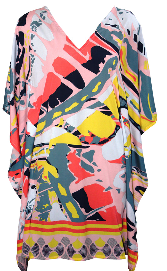 deidaa pink printed kaftan dress