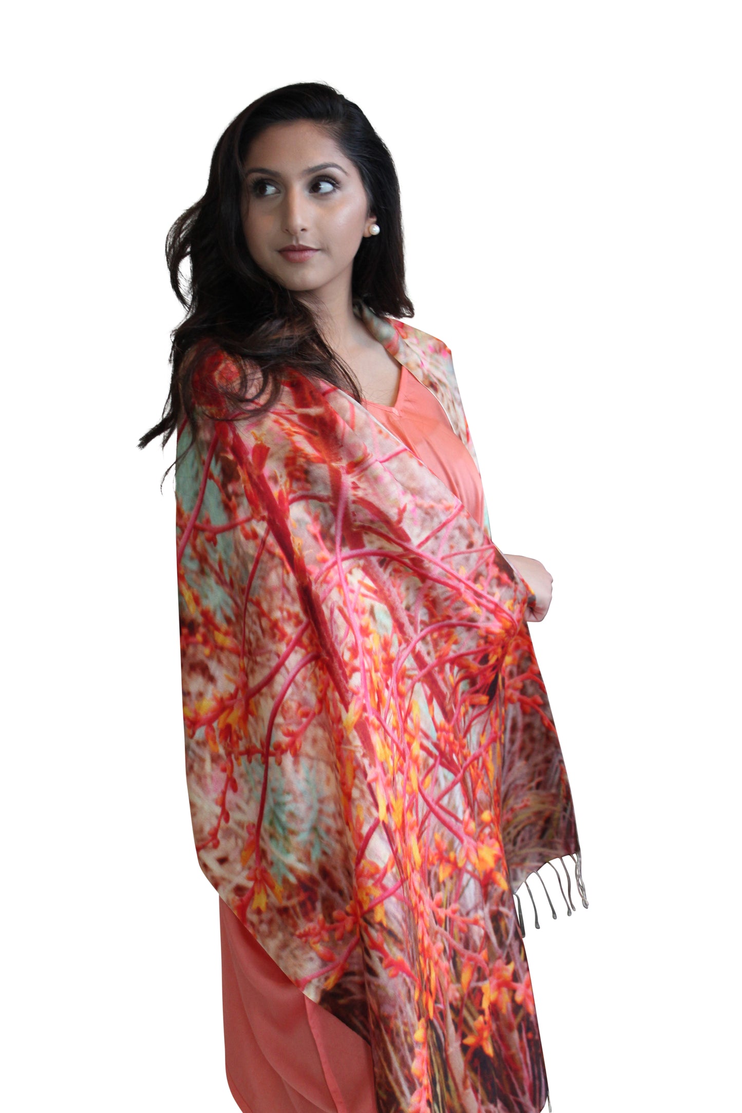 digitally printed floral scarf Australia