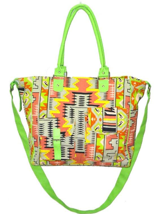 deidaa organic canvas beach bag aztec print