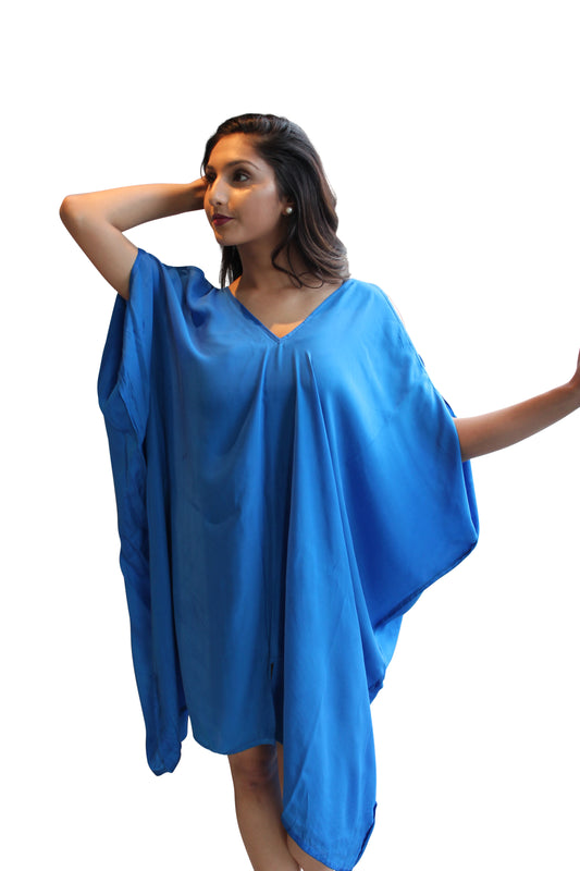 Vestido de seda de talla libre para mujer