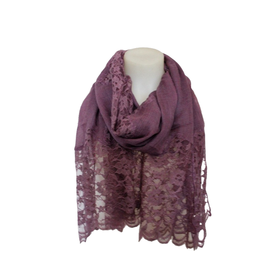 deidaa purple wool lace scarf