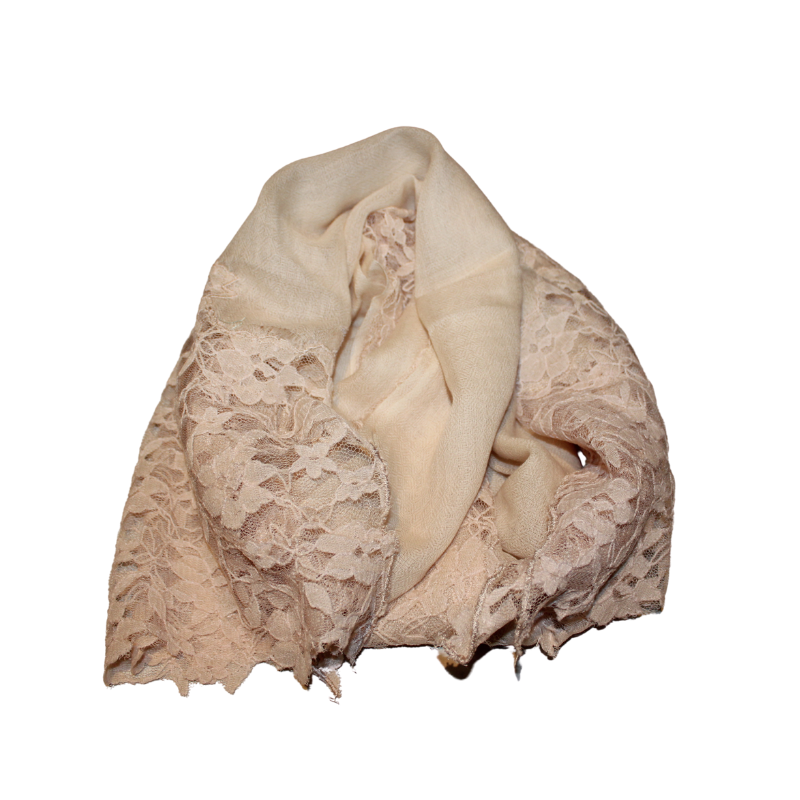 deidaa beige wool lace luxury wrap