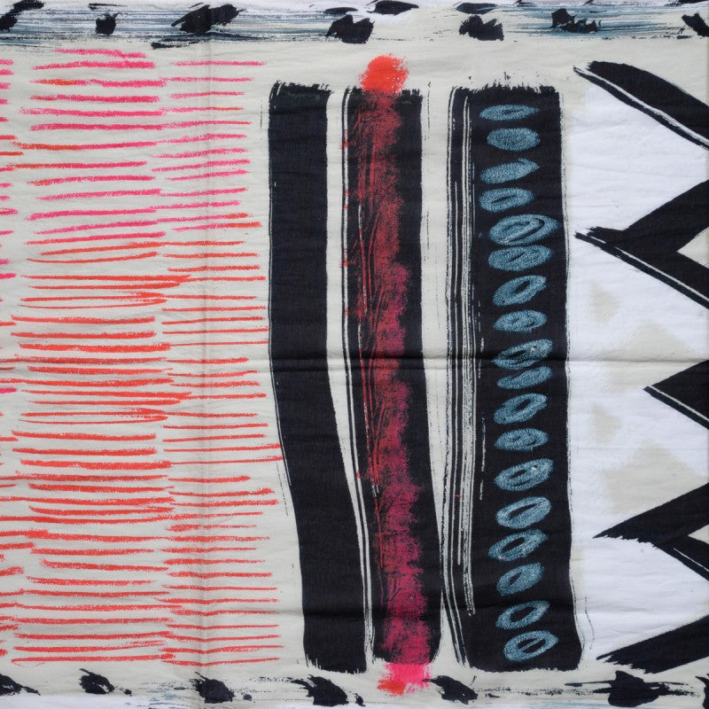 Men's Italian Cotton Graphic Printed Scarf