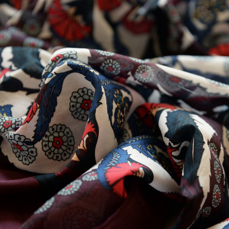 mens floral cotton scarf valentines day gift