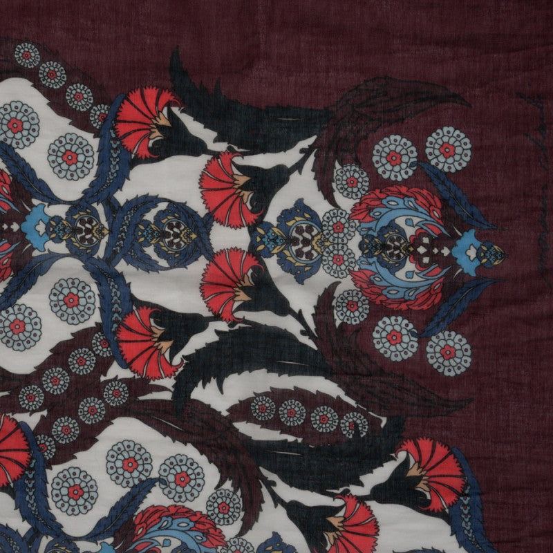 mens floral italian cotton scarf