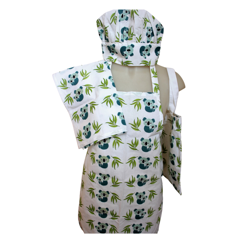 organic cotton kids apron koala australian gift