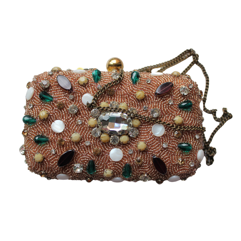 stone studded clutch bag pink optional side sling