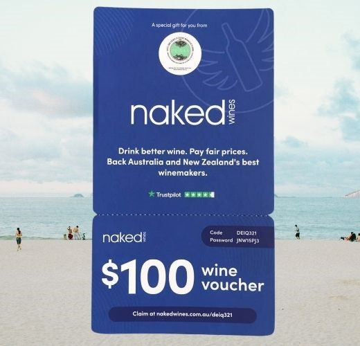 Shop at Deidaa. Get a Deidaa x Naked Wines Discount Voucher with every order. Get $100 off on your next purchase at Naked Wines. Conditions apply.
