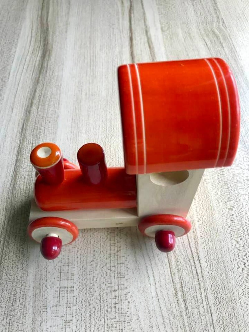 Wooden Pull Along Toy Train Engine