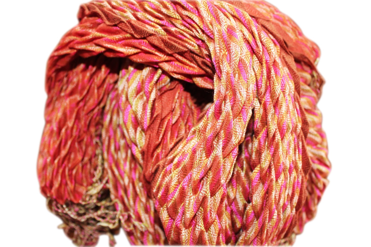 chevron silk wool crinkle scarf red
