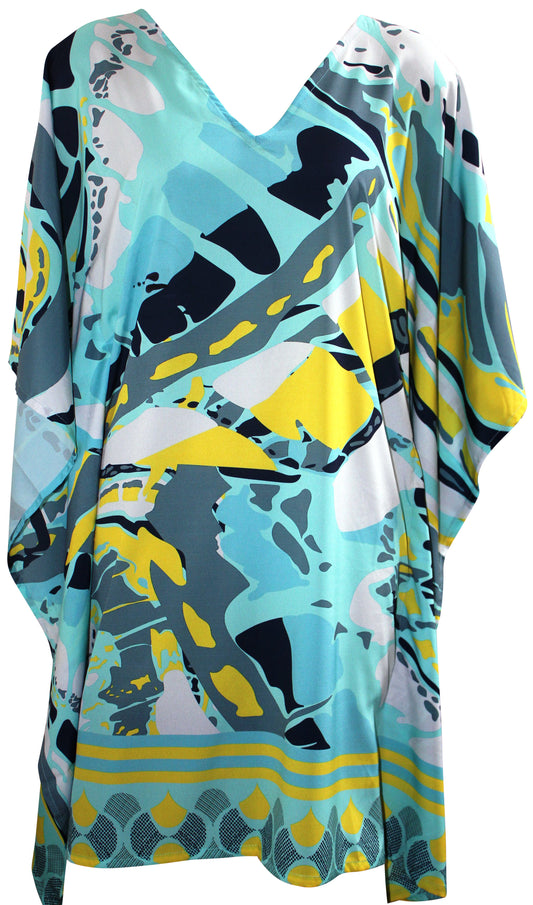 deidaa digitally printed blue kaftan