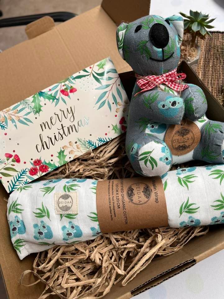 Deidaa Christmas Gift Box Australiana Koala Eco Toy Baby Swaddle