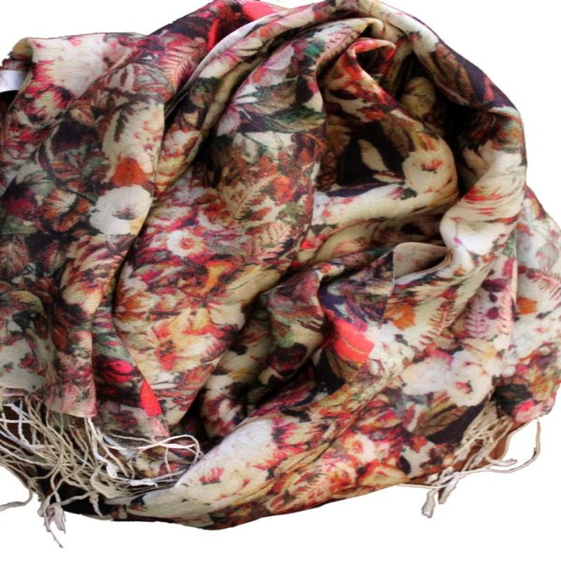 deidaa designer silk scarf floral pastel mum gift