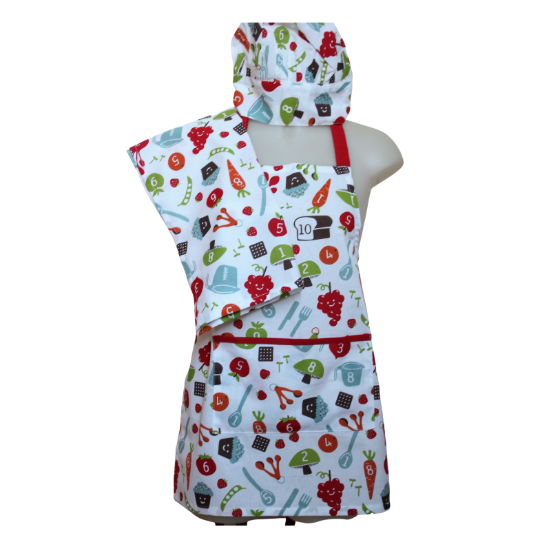deidaa organic cotton kids apron nursery print
