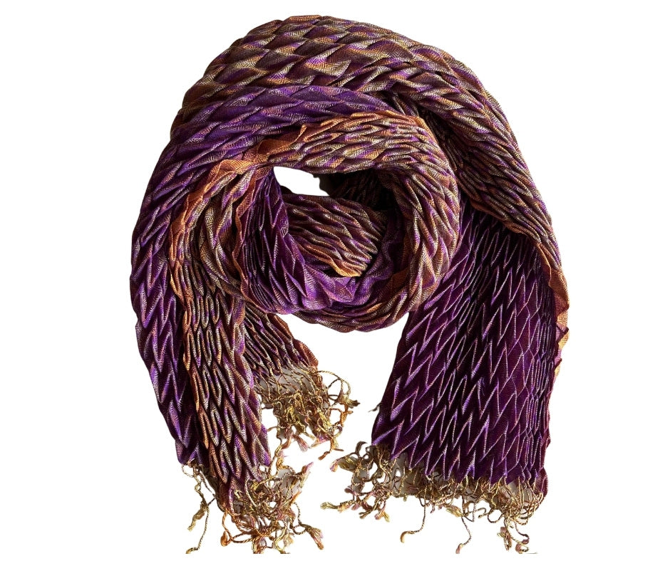 deidaa reversible chevron wool purple scarf