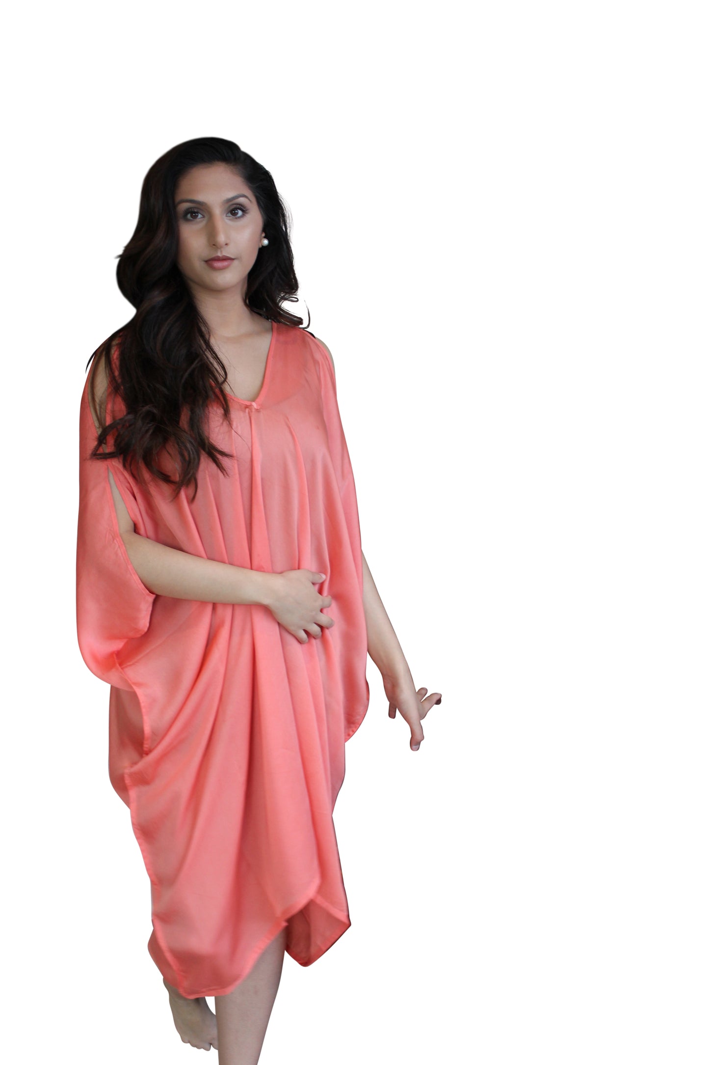 deidaa pink silk dress free size