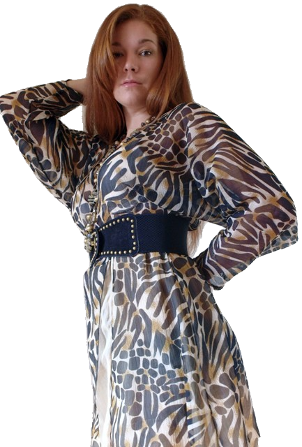 women's leopard print sheer dress
