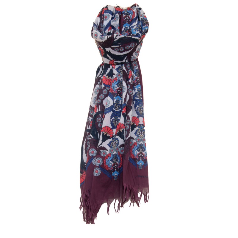 mens floral cotton scarf