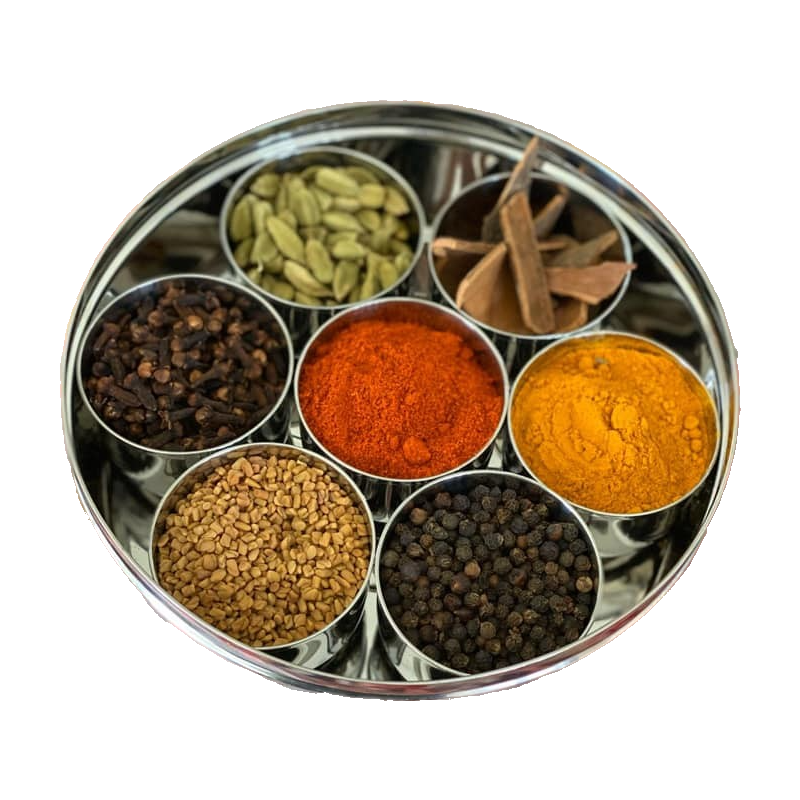 steel spice box indian masala dabba