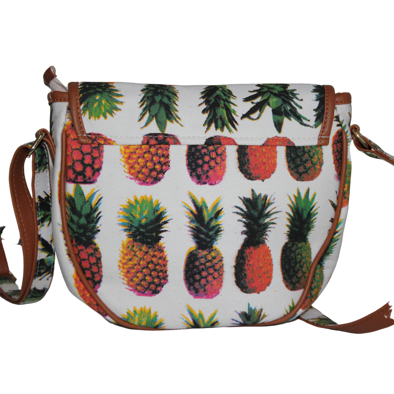 vegan crossbody bag pineapple